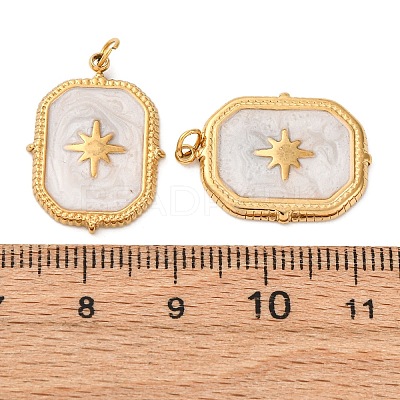 304 Stainless Steel Enamel Pendants STAS-U061-34G-A01-1