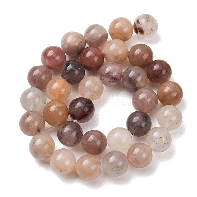 Natural Violet Strawberry Quartz Beads Strands G-T150-A08-12mm-1