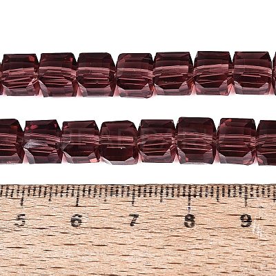 Transparent Glass Beads Strands GLAA-R041-8x8mm-A10-1