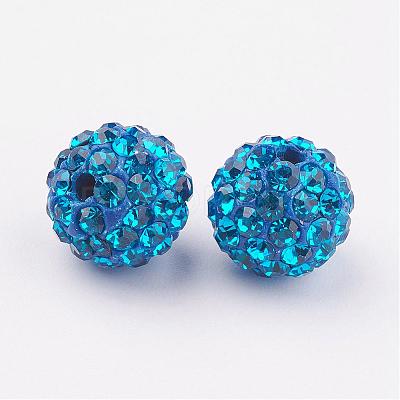 Polymer Clay Rhinestone Beads RB-C1438-10mm-A04-1