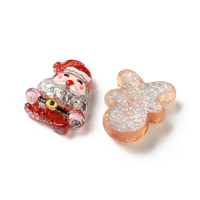 Christmas Transparent Resin Cabochons CRES-D323-03-1