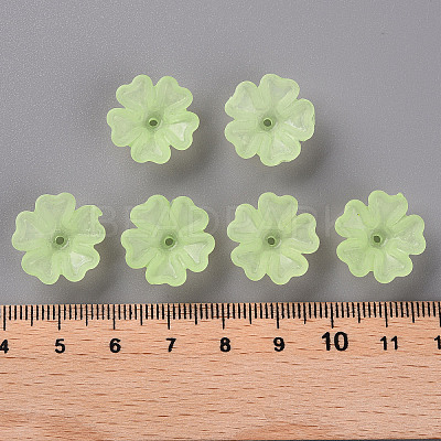 Transparent Frosted Acrylic Bead Caps X-MACR-S371-04A-728-1