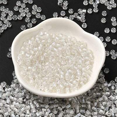 6/0 Transparent Inside Colours Glass Seed Beads SEED-P006-01A-15-1
