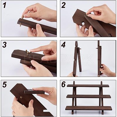 DIY 3 Tier Wooden Display Riser Kit ODIS-WH0029-25B-1