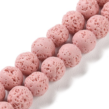 Synthetic Lava Rock Dyed Beads Strands G-H311-08C-08-1