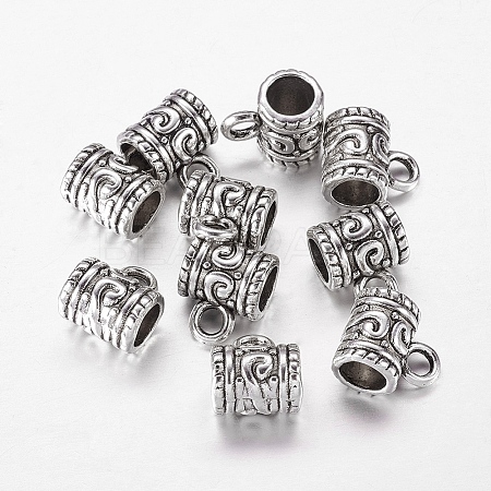 Tibetan Style Alloy Tube Bails LS-LF8011Y-1