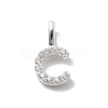 925 Sterling Silver with Cubic Zirconia Charms STER-Q004-01C-S-1