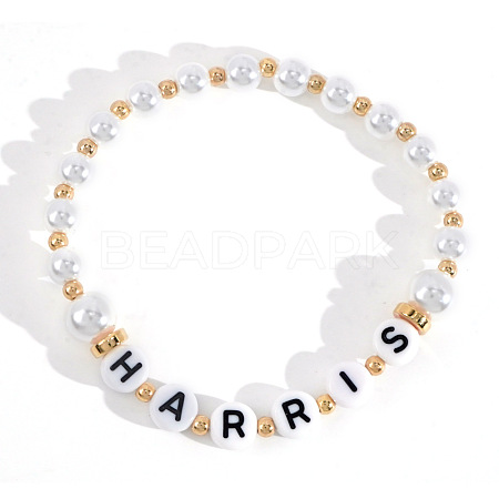 Minimalist ABS Imitatiom Pearl Round Beads Stretch Bracelets for Women EC7988-9-1