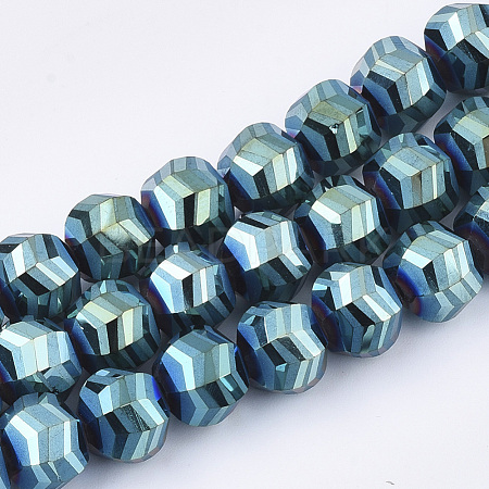 Electroplate Glass Beads Strands EGLA-T018-01-B01-1