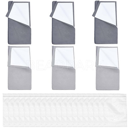 Gorgecraft 6 Sheets 2 Colors 4 Layers Silver Polishing Cloth AJEW-GF0006-81-1