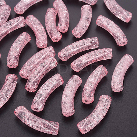 Transparent Crackle Acrylic Beads CACR-S009-001A-N26-1