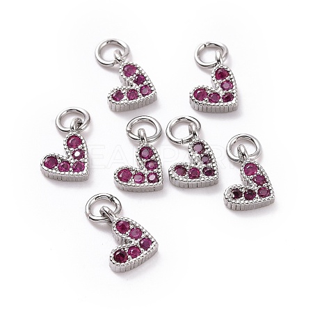 Brass Micro Pave Cubic Zirconia Charms RB-I078-66P-01-NR-1
