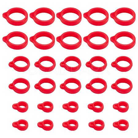 60Pcs 3 Style Silicone Pendant SIL-GF0001-28A-1