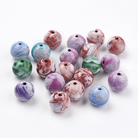 Crackle Acrylic Beads MACR-E025-22-16mm-1