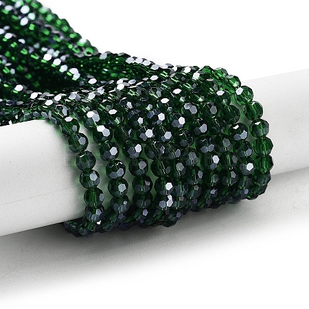 Electroplate Transparent Glass Beads Strands EGLA-A035-T4mm-A10-1