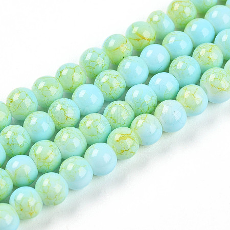 Baking Paint Glass Beads Strands DGLA-N003-4mm-C04-1