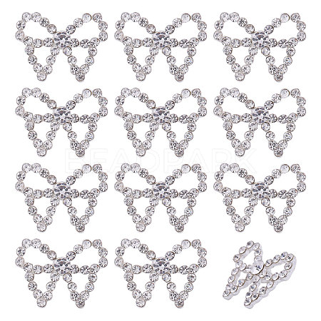 12Pcs 1-Hole Alloy Glass Shank Buttons BUTT-CA0001-35-1