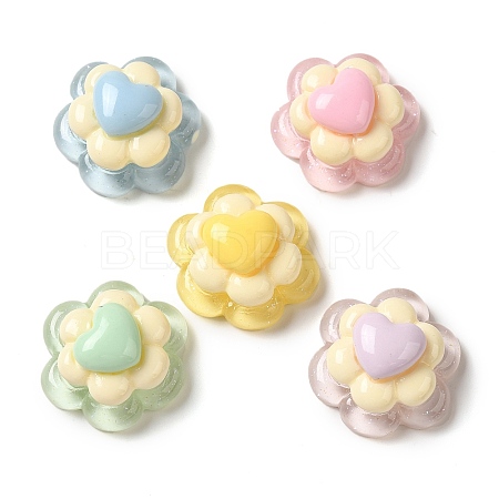 Translucent Resin Decoden Cabochons RESI-M041-07-1