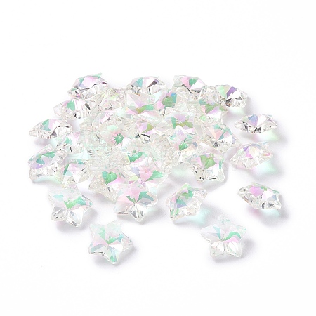 Electroplate Glass Charms GLAA-H104-A10-1