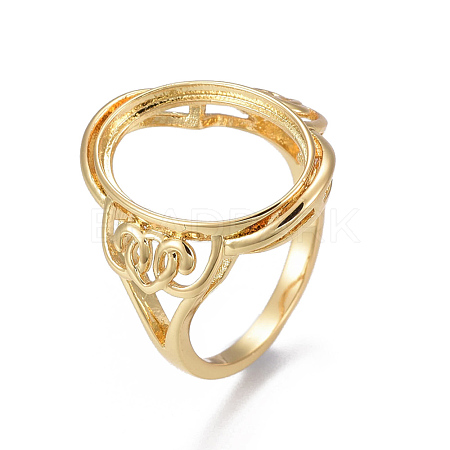 Brass Finger Ring Components MAK-F030-06G-B-1