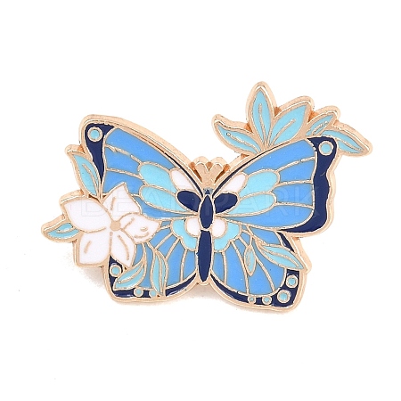 Butterfly Alloy Enamel Lapel Pin Backs JEWB-P057-04D-G-1