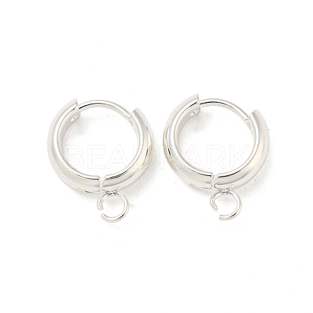201 Stainless Steel Huggie Hoop Earring Findings STAS-P283-01V-S-1