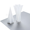 2PCS DIY Six-Sided Pyramid Aromatherapy Candle Silicone & Plastic Mold Sets X-DIY-F048-06-4