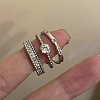 3Pcs Alloy with Rhinestone Cuff Rings FS-WGCB7EB-13-1
