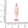 Brass with Enamel Pendants KK-CBA2F11-03G-02-3