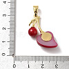 Brass Resin Pendants KK-D383-01G-02-3