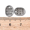 Tibetan Style Alloy Oval Charms TIBEP-Q035-08B-NR-3