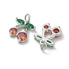 SHEGRACE Brass Colorful Cubic Zirconia Charms XGRQ4G973-670P-2