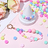 100Pcs Opaque Acrylic Beads MACR-SP0002-15-4