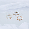 3Pcs Acrylic & Plastic Pearl Finger Rings Set RJEW-LP0003-59B-3