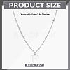 1Pc Brass Chain & 304 Stainless Steel Letter Pendant Necklaces NJEW-LP0001-35F-P-2