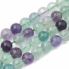 Natural Fluorite Beads Strands G-S333-10mm-006-1