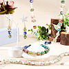 1 Strand Handmade Lampwork Inner Flower Rondelle Beads Strands LAMP-TA0002-72K-6