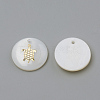 Freshwater Shell Pendants X-SHEL-Q010-005G-2