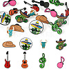 16Pcs 8 Styles Western Music Theme Enamel Pin JEWB-TA0001-29-1