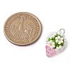 Beaded Flower Potted Charms PALLOY-MZ00446-02-2