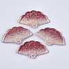 Transparent Spray Painted Glass Pendants X-GLAA-R212-01-A04-1