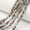 Electroplate Transparent Glass Beads Strands EGLA-A034-T6mm-M20-1