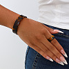 Leopard Print Acrylic Cuff Bangle & Finger Rings Sets for Women FS-WG722C5-01-2