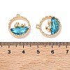 Alloy Glass Pendants FIND-B061-05G-A04-3