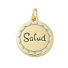 Brass Enamel Pendants KK-P293-09G-2