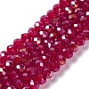 Baking Electroplate Glass Beads Strands LS-DGLA-A039-J6MM-B02-1