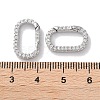 Rack Plated Brass Micro Pave Cubic Zirconia Clasps KK-Z039-06C-P-3