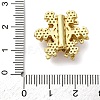 Brass Micro Pave Cubic Zirconia Beads KK-D378-19G-01-3
