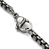 304 Stainless Steel Box Chain Necklace NJEW-D046-01B-3