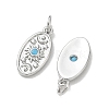 SHEGRACE Brass Micro Pave Cubic Zirconia Pendants XGRQ4G259-550P-2